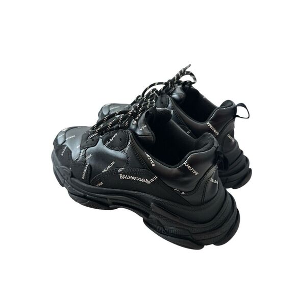 Balenciaga Leather Triple S Men's Sneakers Size 45 Size 12 Chunky Shoes Designer - Picture 7 of 15